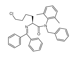 (S)-N-benzyl-6-chloro-N-(2,6-dimethylphenyl)-2-((diphenylmethylene)amino)hexanamide Structure