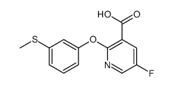 5-fluoro-2-(3-methylsulfanylphenoxy)pyridine-3-carboxylic acid Structure