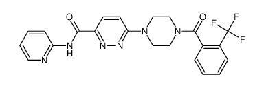 6-[4-(2-trifluoromethylbenzoyl)piperazin-1-yl]pyridazine-3-carboxylic acid pyridin-2-ylamide Structure