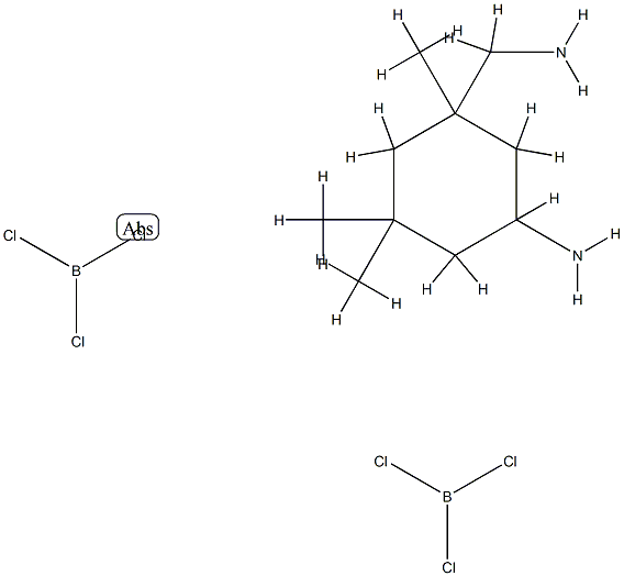 [μ-[5-amino-1,3,3-trimethylcyclohexane-1-(methylamine)-N:N']]hexachlorodiboron结构式