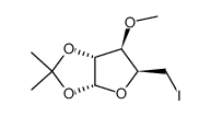 5-deoxy-5-iodo-1,2-O-isopropylidene-3-O-methyl-α-D-xylofuranose结构式