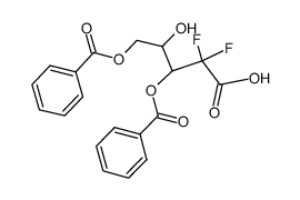 3,5-bis(benzoyloxy)-2,2-difluoro-4-hydroxypentanoic acid Structure