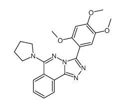 6-pyrrolidin-1-yl-3-(2,4,5-trimethoxyphenyl)-[1,2,4]triazolo[3,4-a]phthalazine结构式