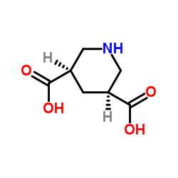(3R,5S)-3,5-Piperidinedicarboxylic acid structure