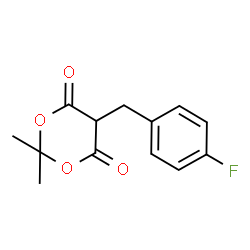 5-(4-Fluorobenzyl)-2,2-dimethyl-1,3dioxane-4,6-dione Structure