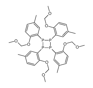 1,2,3,4-tetrakis[2-(methoxymethoxy)-5-methylphenyl]tetraphosphetane结构式