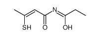 N-propanoyl-3-sulfanylbut-2-enamide Structure
