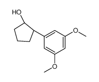 (1R,2S)-2-(3,5-dimethoxyphenyl)cyclopentan-1-ol结构式
