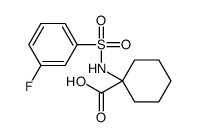 1-{[(3-Fluorophenyl)sulfonyl]amino}cyclohexanecarboxylic acid结构式