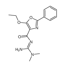 N-(amino(dimethylamino)methylene)-5-ethoxy-2-phenyloxazole-4-carboxamide结构式