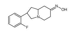 N-[(2S,8aS)-2-(2-fluorophenyl)-2,3,5,6,8,8a-hexahydro-1H-indolizin-7-ylidene]hydroxylamine结构式