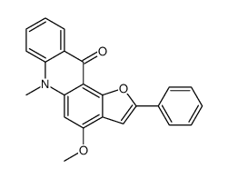 4-methoxy-6-methyl-2-phenylfuro[2,3-a]acridin-11-one结构式