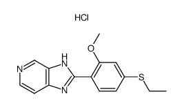 2-(4-Ethylsulfanyl-2-methoxy-phenyl)-3H-imidazo[4,5-c]pyridine; hydrochloride Structure