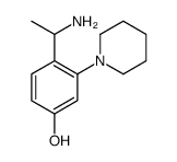 4-(1-aminoethyl)-3-piperidin-1-ylphenol结构式