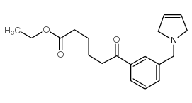 ETHYL 6-OXO-6-[3-(3-PYRROLINOMETHYL)PHENYL]HEXANOATE结构式