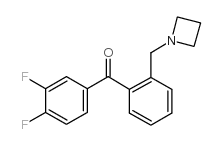 2'-AZETIDINOMETHYL-3,4-DIFLUOROBENZOPHENONE structure