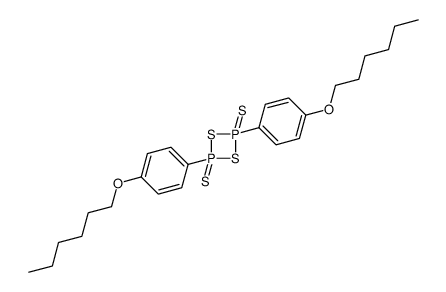 2,4-bis(4-hexoxyphenyl)-2,4-bis(sulfanylidene)-1,3,2λ5,4λ5-dithiadiphosphetane结构式