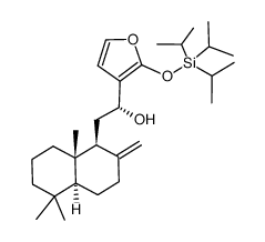 (R)-1-(2-(triisopropylsilyloxy)furan-3-yl)-2-((1S,8aS)-5,5,8a-trimethyl-2-methylenedecahydronaphthalen-1-yl)ethanol Structure