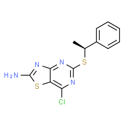 (S)-7-Chloro-5-((1-Phenylethyl)Thio)Thiazolo[4,5-D]Pyrimidin-2-Amine picture