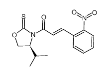 (S)-N-[3-(2-nitro)phenyl-2-(E)-propenoyl]-4-isopropyl-1,3-oxazolidine-2-thione Structure