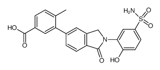 3-[2-(2-hydroxy-5-sulfamoylphenyl)-1-oxo-2,3-dihydroisoindol-5-yl]-4-methylbenzoic acid Structure