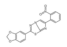 2-(1,3-benzodioxol-5-yl)-6-(2-nitrophenyl)imidazo[2,1-b][1,3,4]thiadiazole结构式