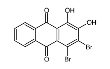 1,2-dibromo-3,4-dihydroxy-anthraquinone Structure