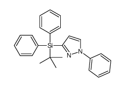 tert-butyl-diphenyl-(1-phenylpyrazol-3-yl)silane结构式