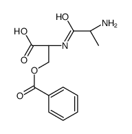 (2S)-2-[[(2R)-2-aminopropanoyl]amino]-3-benzoyloxypropanoic acid结构式