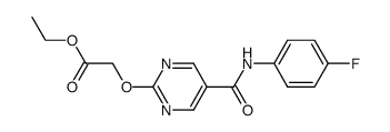 [5-(4-Fluorophenylcarbamoyl)pyrimidin-2-yloxy]acetic acid ethyl ester Structure