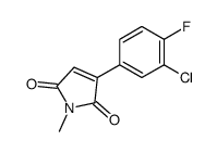 3-(3-chloro-4-fluorophenyl)-1-methylpyrrole-2,5-dione Structure