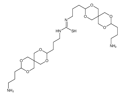 1,3-[bis[3-[9-(3-aminopropyl)-2,4,8,10-tetraoxaspiro[5.5]undec-3-yl]propyl]]thiourea结构式