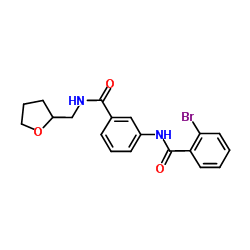 2-Bromo-N-{3-[(tetrahydro-2-furanylmethyl)carbamoyl]phenyl}benzamide结构式