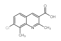 7-氯-2,8-二甲基喹啉-3-羧酸结构式