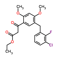 Ethyl 3-[5-(3-chloro-2-fluorobenzyl)-2,4-dimethoxyphenyl]-3-oxopropanoate Structure