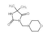 5,5-dimethyl-3-(morpholin-4-ylmethyl)imidazolidine-2,4-dione结构式