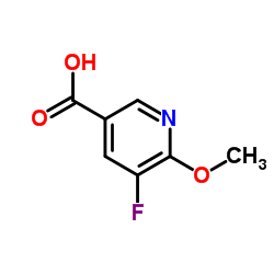 5-Fluoro-6-methoxynicotinic acid structure