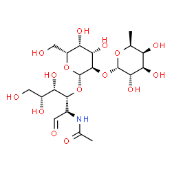 O-6-deoxy-a-L-galactopyranosyl-(1->2)-O-b-D-galactopyranosyl-(1->3)-2-(acetylamino)-2-deoxy-D-Galactose结构式