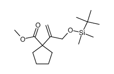 methyl 1-(3-((tert-butyldimethylsilyl)oxy)prop-1-en-2-yl)cyclopentane-1-carboxylate结构式