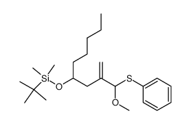 tert-butyl((2-(methoxy(phenylthio)methyl)non-1-en-4-yl)oxy)dimethylsilane Structure