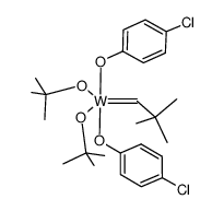 di-tert-butoxybis(4-chlorophenoxy)(2,2-dimethylpropylidene)tungsten结构式