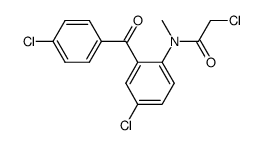 N-(4-chloro-2-(4-chlorobenzoyl)phenyl)-N-methylchloroacetamide Structure