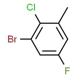 1-Bromo-2-chloro-5-fluoro-3-methylbenzene结构式