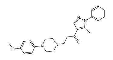 3-[4-(4-methoxy-phenyl)-piperazin-1-yl]-1-(5-methyl-1-phenyl-1H-pyrazol-4-yl)-propan-1-one结构式