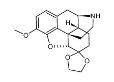 4,5α-epoxy-6,6-ethane-1,2-diyldioxy-3-methoxy-morphinane Structure