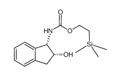 2-(trimethylsilyl)ethyl (1S,2R)-2,3-dihydro-2-hydroxy-1H-inden-1-ylcarbamate结构式