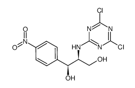 2,4-dichloro-6-[(1S,2S)-1,3-dihydroxy-1-(4-nitrophenyl)prop-2-ylamino]-s-triazine Structure
