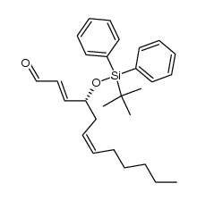 4(R)-[(tert-butyldiphenylsilyl)oxy]dodeca-2(E),6(Z)-dienal Structure