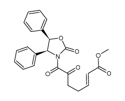 6,7-dioxo-7-(2-oxo-4,5-diphenyl-oxazolidin-3-yl)-hept-2-enoic acid methyl ester结构式