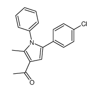1-[5-(4-chlorophenyl)-2-methyl-1-phenylpyrrol-3-yl]ethanone Structure